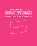 Petite pochette à livre & liseuse personnalisée