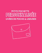 Petite pochette à livre & liseuse personnalisée