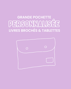Grande pochette à livre & tablette personnalisée