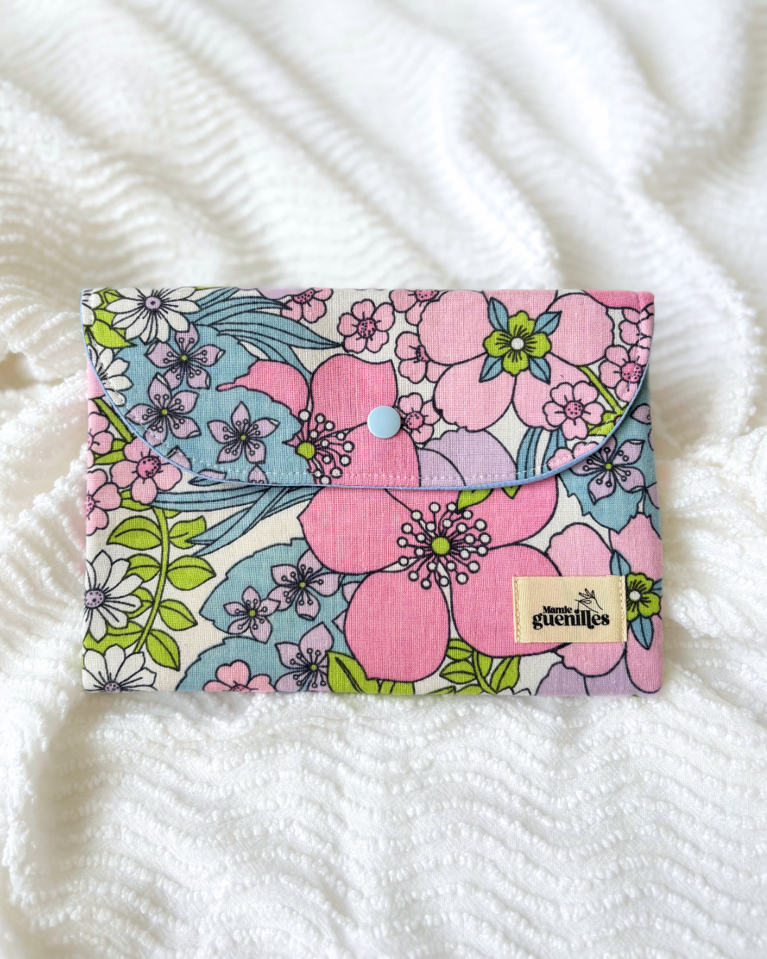 Pochette livre 70's rose & bleu
