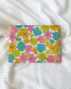 Pochette livre fleurs fluo