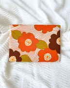 Pochette livre fleurs retro orange
