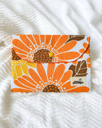 Pochette livre tournesols orange & jaune