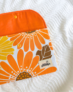 Pochette livre tournesols orange & jaune