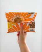 Pochette livre tournesols orange & jaune