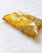 Pochette livre fleurs vintage orange