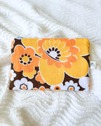 Pochette zip 70's jaune