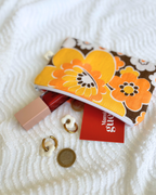 Pochette zip 70's jaune