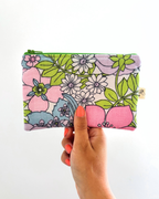 Pochette zip 70's rose