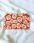 Pochette zip marguerites