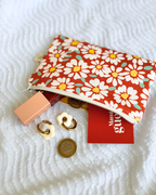 Pochette zip marguerites