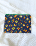 Pochette zip petites fleurs vintage