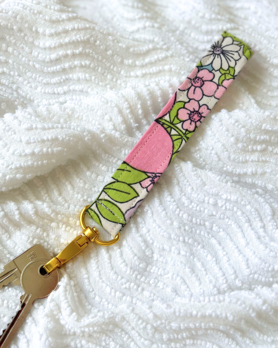 Porte-clés 70's rose