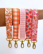 Porte-clés petites fleurs orange