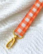 Porte-clés vichy orange