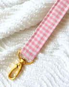 Porte-clés vichy rose