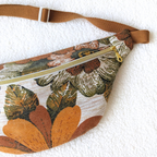 Sac banane motif fleurs vintage