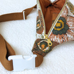 Sac banane motif fleurs vintage
