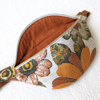 Sac banane motif fleurs vintage