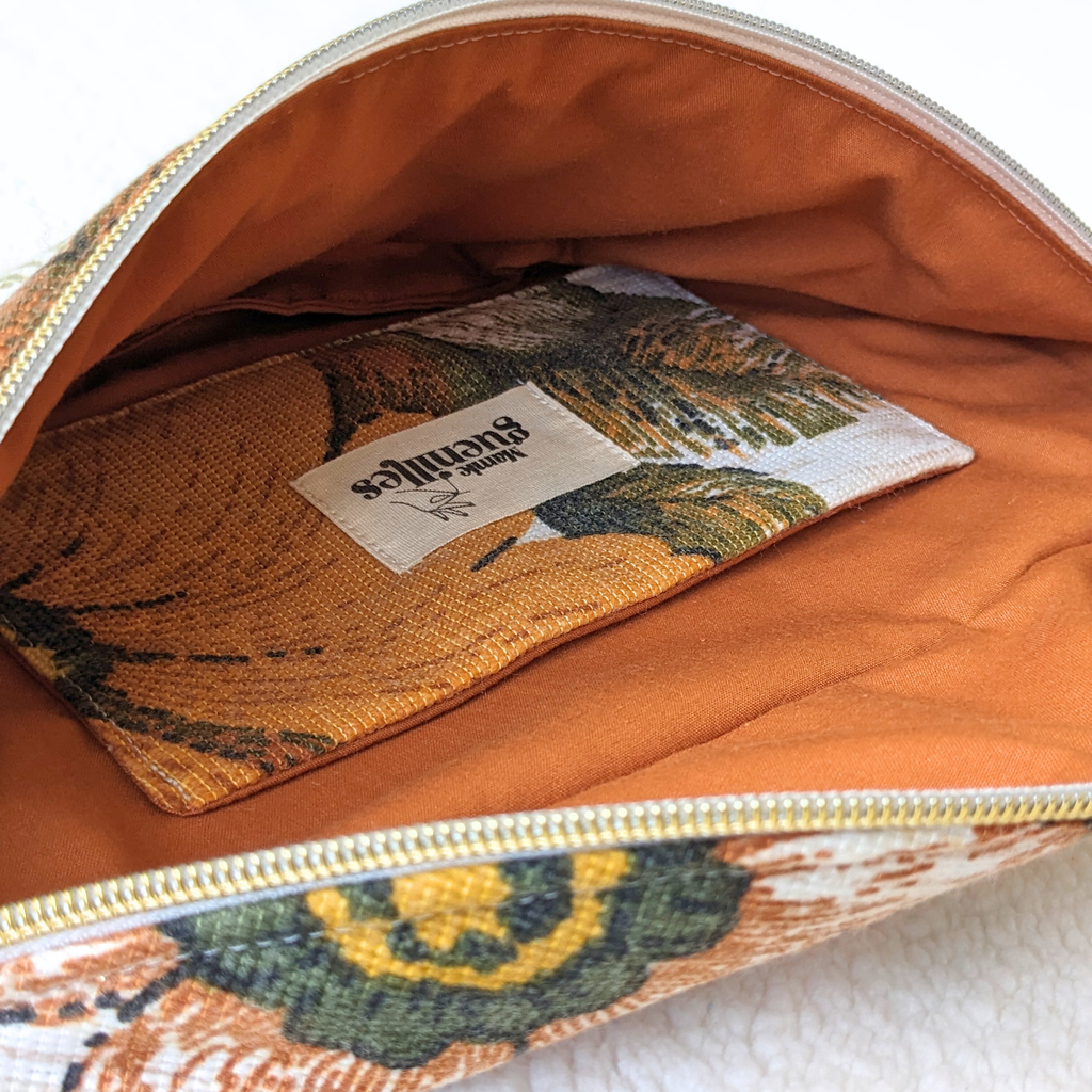 Sac banane motif fleurs vintage