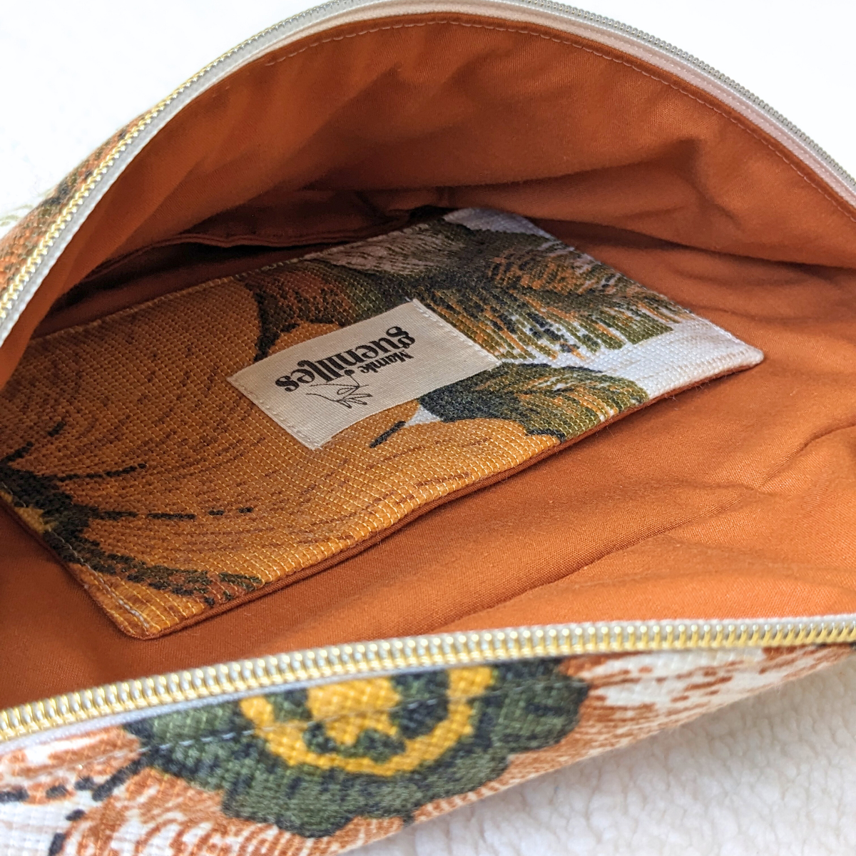 Sac banane motif fleurs vintage