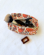 Trousse tapisserie fleurs vintage