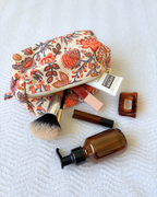 Trousse tapisserie fleurs vintage