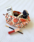 Trousse tapisserie fleurs vintage