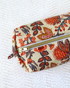 Trousse tapisserie fleurs vintage
