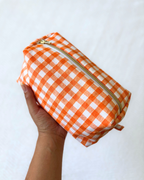 Trousse vichy orange