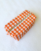 Trousse vichy orange