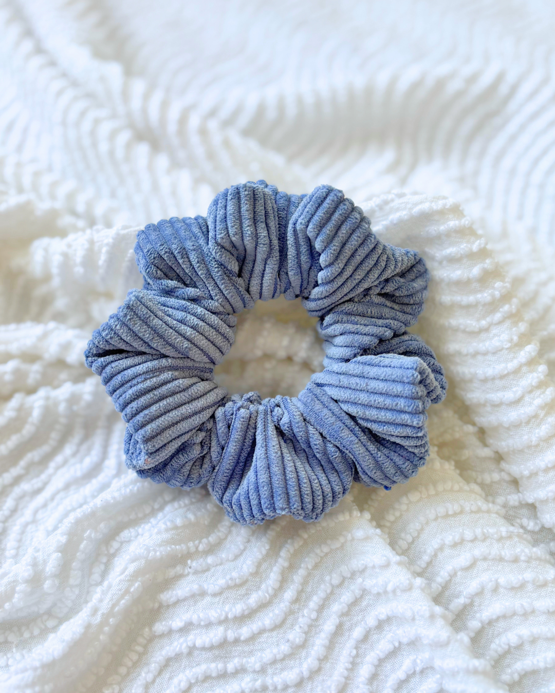 Chouchou en velours Bleu clair