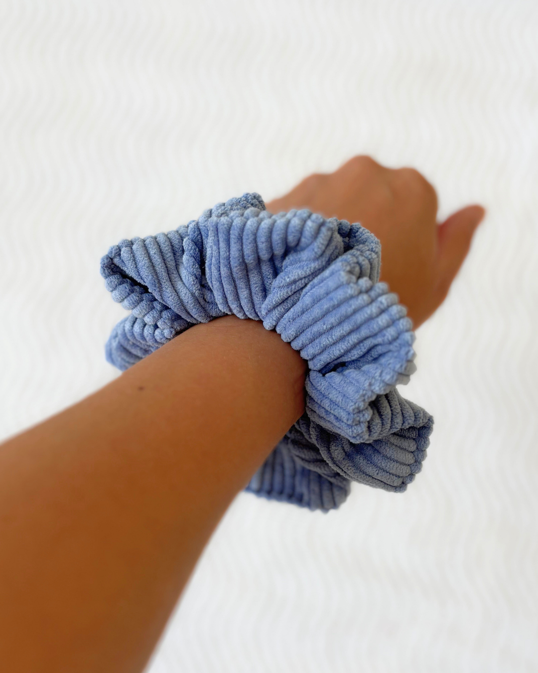 Chouchou en velours Bleu clair