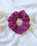 Chouchou en velours Framboise