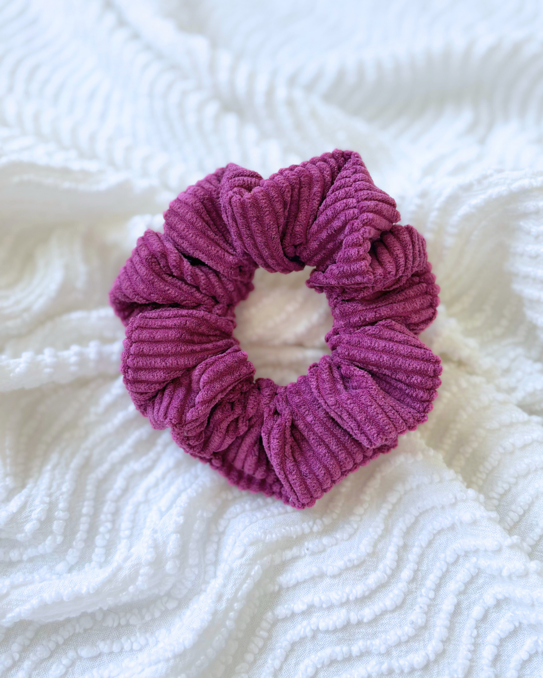 Chouchou en velours Framboise