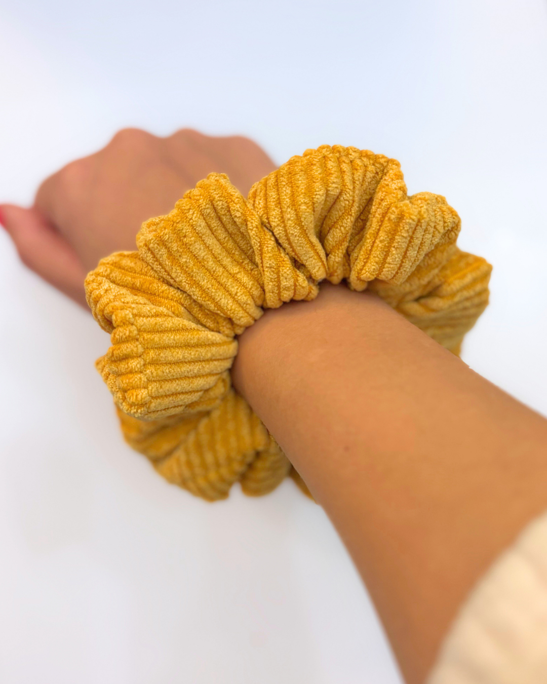 Chouchou en velours Jaune