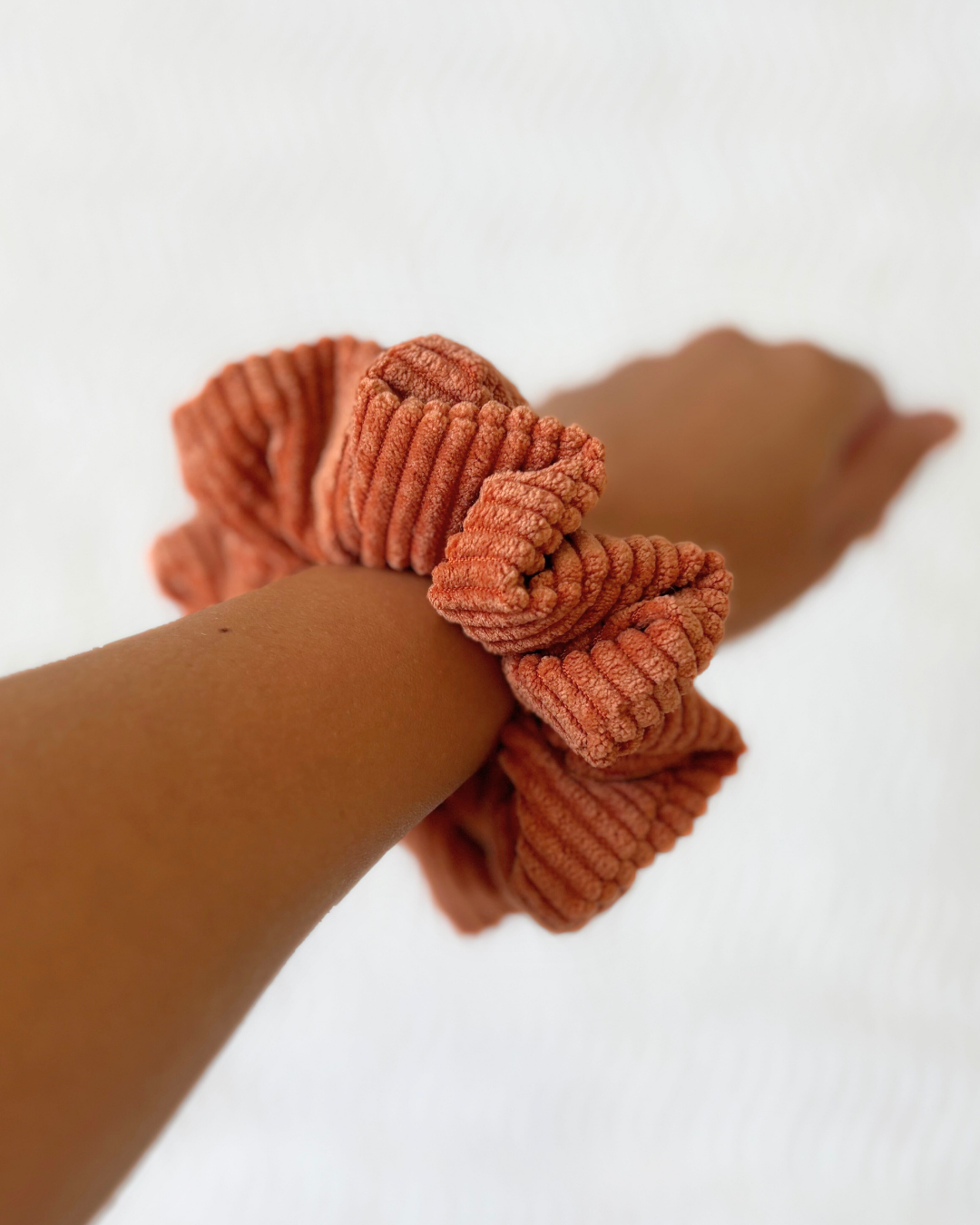 Chouchou en velours Orange