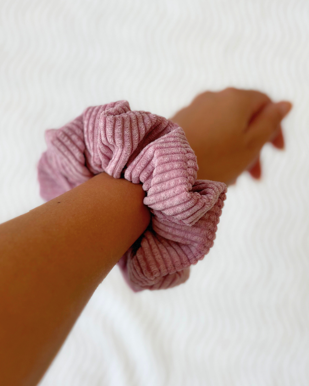 Chouchou en velours Rose