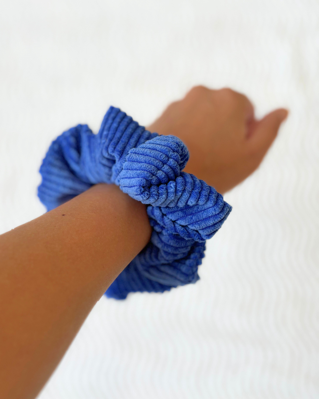 Chouchou en velours Bleu roi