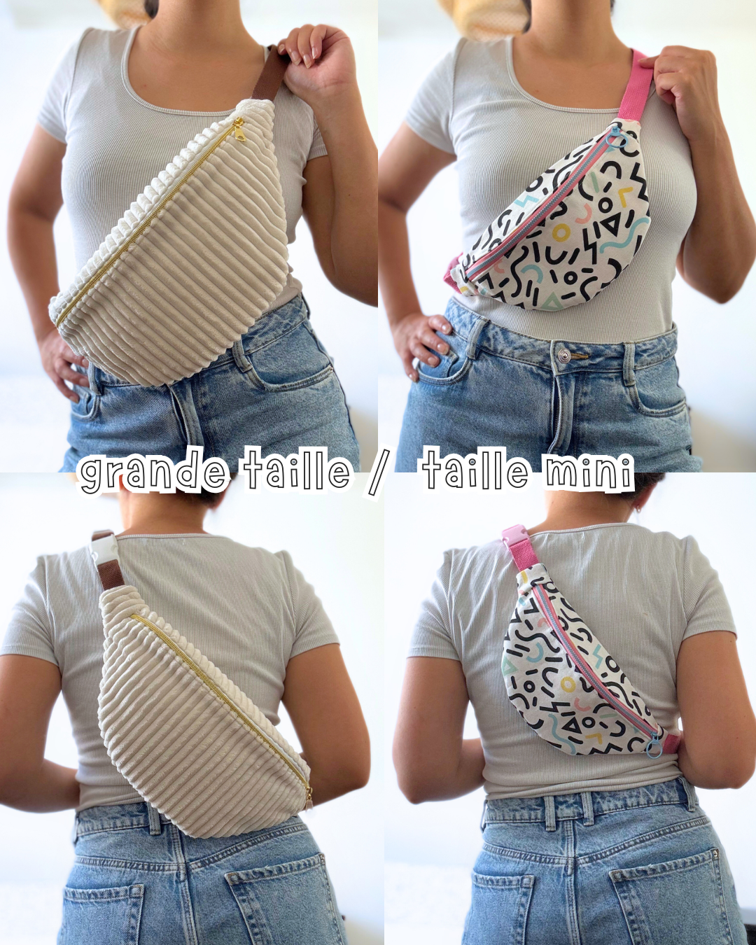 Grand sac banane personnalisé