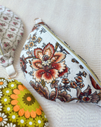 Sac banane vintage fleurs d'automne marron