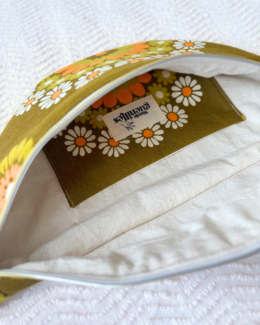 Sac banane vintage fleurs d'automne 70's