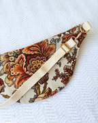 Sac banane vintage fleurs d'automne marron