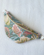 Sac banane vintage fleurs d'automne pastel