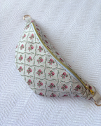 Sac banane vintage fleurs d'automne rose