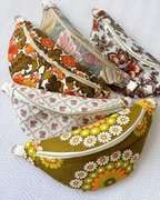 Sac banane vintage fleurs d'automne 70's